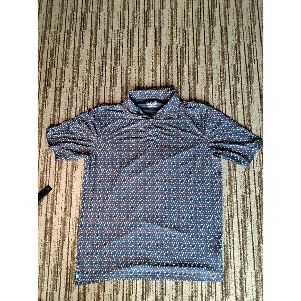 Straight Down Mens XL Performance Golf Polo Billiard Pool Ball Print Camelback